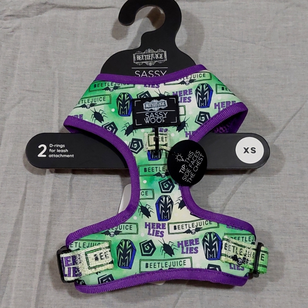 Beetlejuice, Sassy Woof, X-Small dog harness